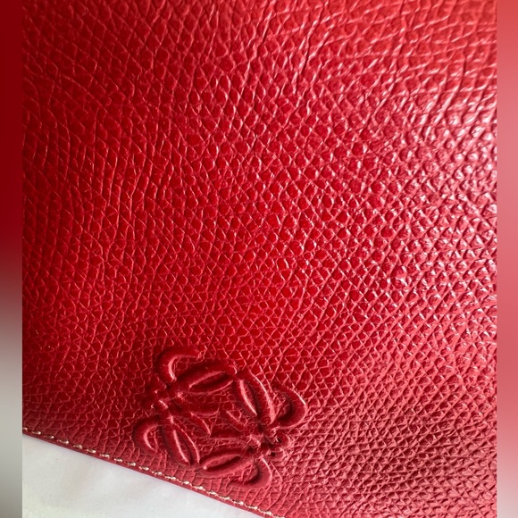 Loewe Red Calfskin Women’s Long Bifold Wallet - Picture 8 of 14